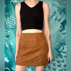 Free people vegan leather skirt